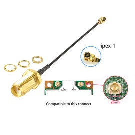 Hailege 5pcs IPX IPEX-1 U.FL to SMA Female Pigtail Antenna Wi-Fi Coaxial Low Loss Cable 6 Inch (15 cm)