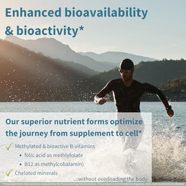 Igennus Healthcare Nutrition Igennus Methylated Men's Multivitamin, MTHFR Supplement with Active B-Vitamins, 21 Highly Bioavailable Nutrients, Multivitamin for Sustained Release, Clean Label, Non-GMO & Halal 180 Tablets