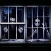 2Pcs Halloween Ghost Window Curtain Cover, Scary Halloween Decorations