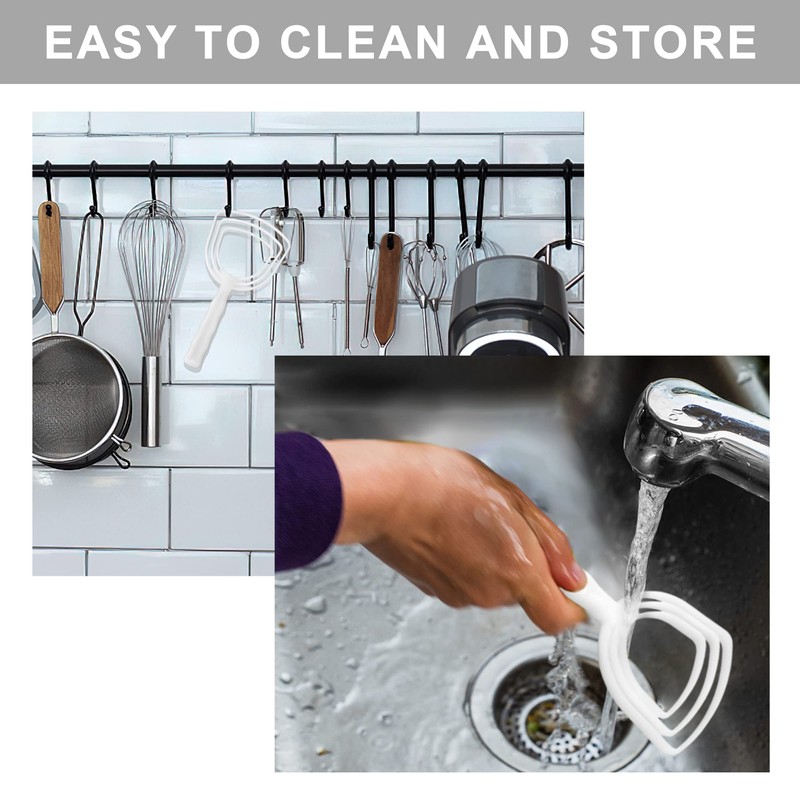 BOLEXION White Poly Bone Dust Scraper, Meat & Fish Scraper,