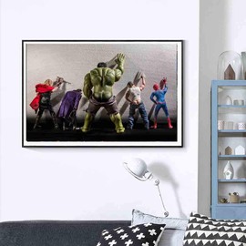 Full Drill Diamond 5D DIY Diamond Painting 3D Embroidery Cross Stitch Rhinestone Mosaic Painting Home Decor Super Hero 12 x 16 Inch