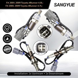 Sangyue Air Fuel Ratio Oxygen Sensor 1 & 2 for Toyota FJ Cruiser Land Cruiser Sequoia Upstream + Downstream 4pcs