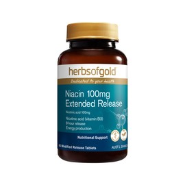 Herbs of Gold Niacin 100mg Extended Release 60 Tablets