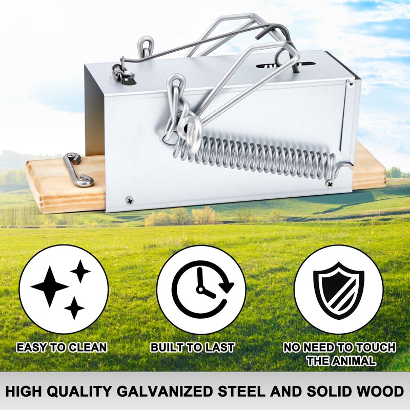 CimoroWin 1 Pcs Squirrel Tube Trap Outdoor Heavy-Duty Rodent Trap,