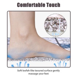 Square Shower Mat 32x32 Inch Non Slip Bath Mat for Inside Shower Loofah Shower Mat for Elderly Soft Textured Foot Massage Pad Bathroom Floor Mat for Wet Area, Without Suction Cups, Quick Drying