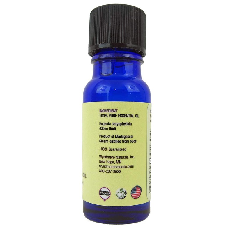 WYNDMERE Naturals Clove Bud Essential Oil, 0.33 FZ