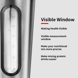 TOOFEEL Shaker Bottles for Protein Mixes 28 oz Stainless Steel Protein Shaker with 2 Mixing Ball, Not Stays Cold/Hot, Visible Window Metal Shaker Cups, Leakproof, BPA Free Bottle Shaker