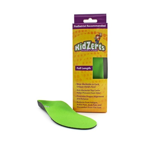 Kidzerts Full Length Insole (Toddler/Little Kid),Green,4.5 M US Little Kid