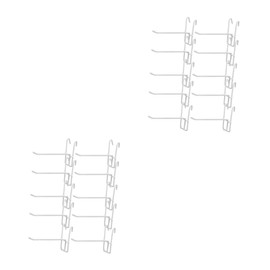 Tofficu 2sets Iron Grid Wall Hooks Convenient Multi Use Display Hangers for Home Organization White Utility Hooks for Pictures Artwork and More 10pcs*2