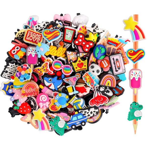 Japior 60 Pcs Cute Pencil Toppers Decoration Lovely Pencil Topper