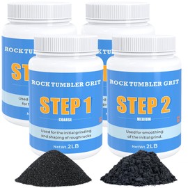 KoolStone Rock Tumbler Grit Kit [6 Pounds], Polish Up to [40 lbs.] of Rocks, 4 Steps Polish Refill Media Kit, Compatible with All Rock Tumbler, Essential Kit for Polishing