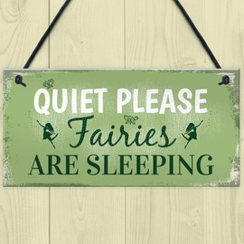 RED OCEAN Quiet Please Novelty Hanging Plaque SummerHouse Sign Garden Shed Mum Grandma Nan Home Decor Gift