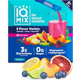 IQBAR- Paquetes de Polvo de Electrolitos Sin Azcar IQMIX Suplemento de Hidratacin Mezcla de Bebida con Electrolito Keto                               