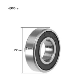 6900 2RS Ball Bearings 10 mm x 22 mm x 6 mm, Pack of 10, Double Protected Deep Groove Ball Bearings for DIY, Lathes, Motors, 3D Printers, Milling Machines, Various Mechanical Devices, etc.