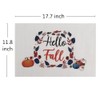 Hello Fall Placemats Vinyl Woven Heat Insulation Anti-Skid Leaf Pumpkin