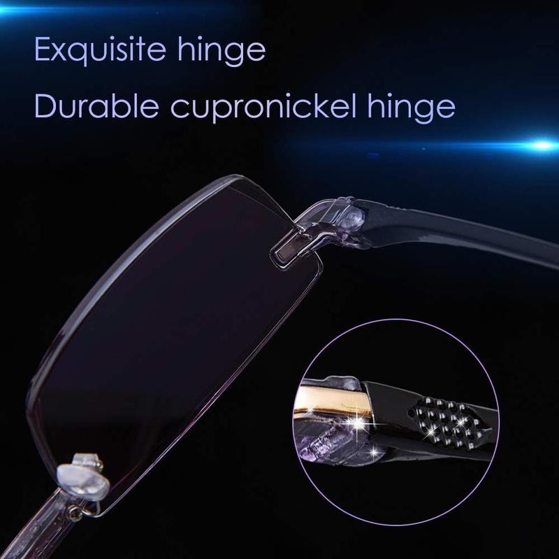Reading Glasses Hd Anti-Blue Diamond Cut Edge Frameless Reading Glasses