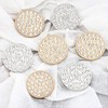 ftiemlovde 10 Elegant Dirndl Buttons Silver for Sewing Metal with