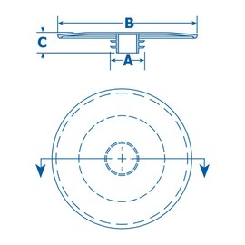 Push-in Plastic Flange Protectors - Push-In Plastic Flange Protector (To Fit Nominal Pipe Size: 6") Dn 150 - Yellow LDPE MOCAP MPI6000YW1 (qty8)