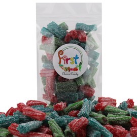 FirstChoiceCandy Sour Licorice Twist Bites, Twisteroos Pectin Filled Sour Bites (2.2 Pound, Assorted)