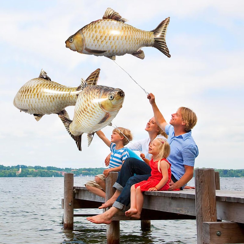 6-piece set, fish balloons, inflatable carp, inflatable fish, inflatable animals,