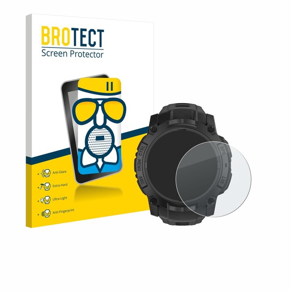 BROTECT Anti-Glare Protective Glass for Garmin Instinct 3 Solar Tactical