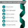 Yoga Studio Metal Webbing Strap D-Ring Buckle 2.5m Turquoise