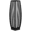 Auto On/Off LED Solar Floor Lamp Outdoor Rattan Garden Lantern