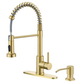SOEBIZ Kitchen Faucet with Soap Dispenser, 2-Mode Sprayer