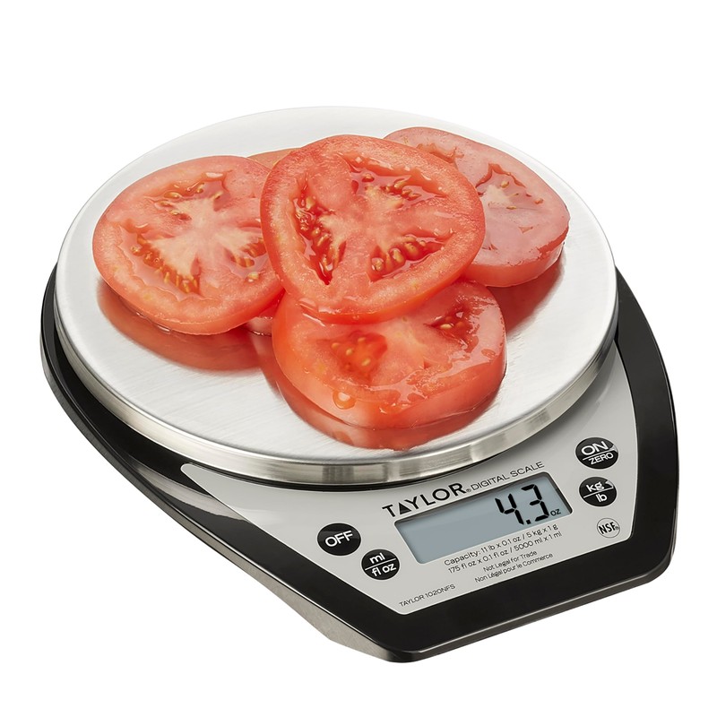 Taylor 1020NFS Compact Digital Scale, Multi-Functional Food Scale for Precise
