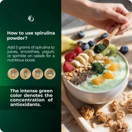 Spirulinamater Polvo Orgánico De Espirulina Usda 1 Lb                                                                                                 