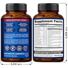 Multivitamin for Men - B-Complex | Whole Foods & Enzymes - Energy, Focus & Brain | Men's Health Complex - 46in1 Mens Multivitamin - Bioavailable & Gen