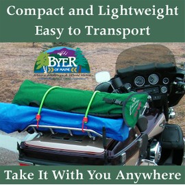 BYER OF MAINE, TriLite Cot, Very Compact When Folded, Set Up 74" L X 25" W X 8", Camping for Adults, Portable, Lightweight, Outdoor, Foldable, Single