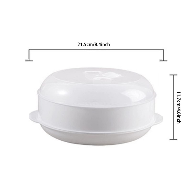 Plastic 1-Tier Microwave Steamer Heating Steamer, Vegetable Steamer for Cooking