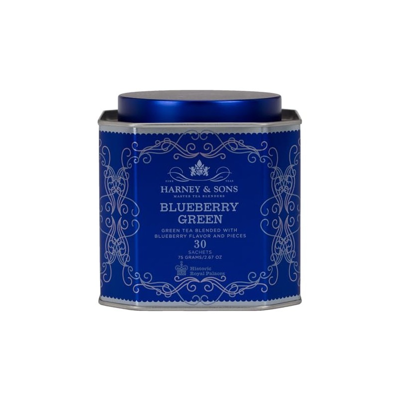 Harney & Sons Blueberry Green Tea | 30 sachets, Historic