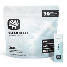 SALTT Electrolytes Powder Unflavored Drink Mix - Clean Slate - 30 Hydration Packets - Magnesium, Potassium, Sodium, Trace Minerals - Zero Sugar & Gluten Free - Travel Essentials