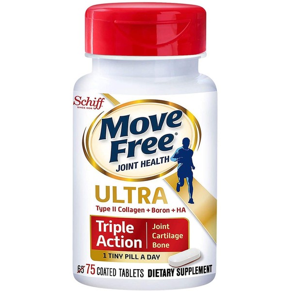 Move Free Type II Collagen, Boron & HA Ultra Triple Action Tablets, Move Free (75 Count In A Bottle) 1 ea