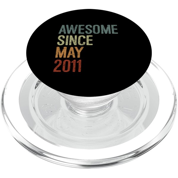 Awesome since May 2011 Born Birthday Funny Retro PopSockets PopGrip
