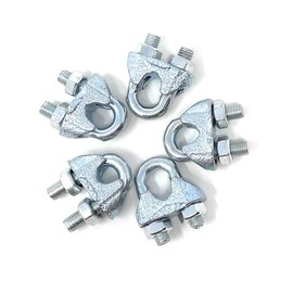 10Pcs. Wire Rope Clamp U-Shape Cable Clip – Steel Saddle Fastener for Securing and Tensioning Wire Grip Ropes (8mm)