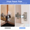 Cabinet Hinge Repair Plate, 8 PCS Stainless Steel Hinge Repair
