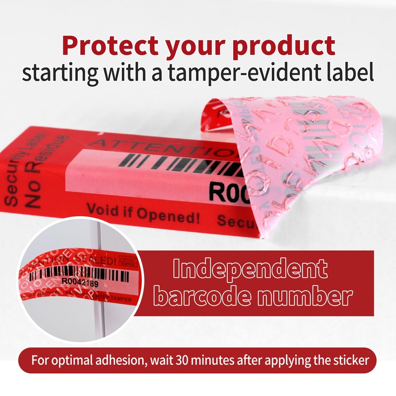 100PCS Chtep Tamper Tamper Evident Stickers, No ResidueTamper,Evident Security Warranty