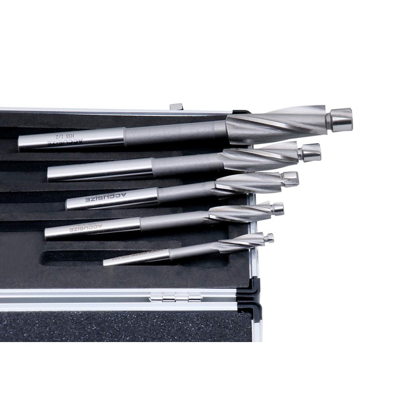 Accusize Industrial Tools 7 Pc'' H.S.S. Solid Capscrew Counterbore Set