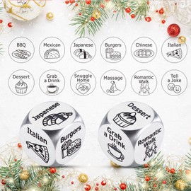 Food Decision Dice, Valentines Day Gift Basket, Gag Gifts, Valentines Day Gifts for Her Him, Anniversary Giifts for Couples, Romantic Gifts for Him Her Wife Husband, Sweetest Day Gifts for Him Her