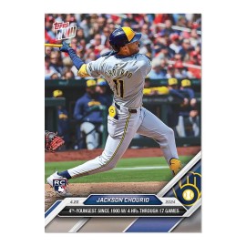 2024 Topps Now 104 Jackson Chourio 4 HR's Through 17 Games-Free Ship Always!
