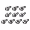 sourcing map M4 x 14mm Stainless Steel Phillips Pan Head