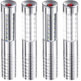 Aprjv LED Strobe Baton Light 4 Pieces Bottle Service Lights Up Stick Rechargeable Champagne Bottle Handheld LED for Stage Nightclub Wedding Party Concert Event Bar - White