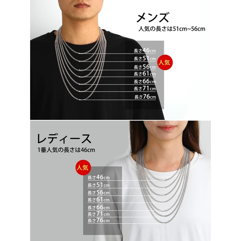 ChainsHouse Kihei Chain Necklace for Men, Silver, Surgical Stainless, Hypoallergenic,
