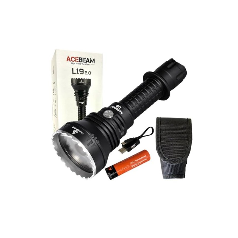 Acebeam L19 2.0 Long Range Flashlight SFT40 Hi 6500k White