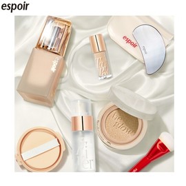 ESPOIR Protailor Be Glow Cushion New Class With Concealer + Setting Fixer + Foundation Set 5items [Golden Hour Edition], Cushion#$%Foundation:Ivory-Petal