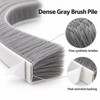 Self-Adhesive Brush Weather Stripping for Doors & Windows – Gray
