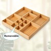 Fabsome Drawer Organizer, Set of 9 Bamboo Wood Kitchen Makeup